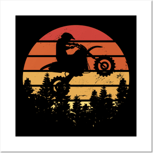 Vintage Retro Dirt Bike Posters and Art